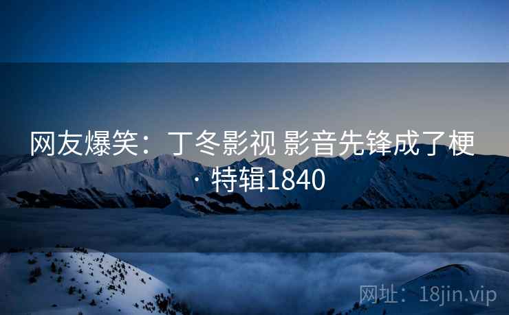 网友爆笑：丁冬影视 影音先锋成了梗 · 特辑1840