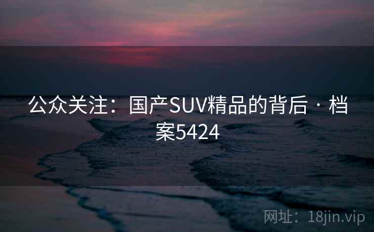 公众关注：国产SUV精品的背后 · 档案5424